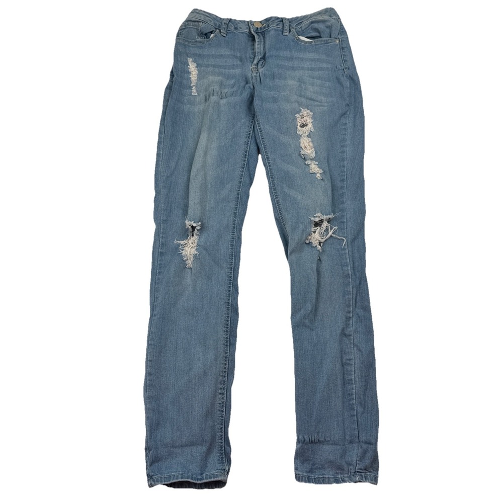 Resfeber Distressed Light Wash Jeans Women's Size 2 (25x27) Slim Fit Stretch